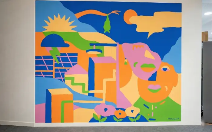 Fresque cloison amovible