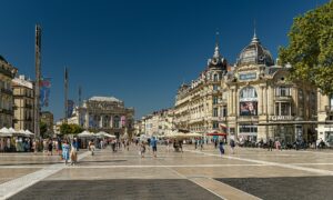 La place de la Comédie à Montpellier et l'Opéra Comédie